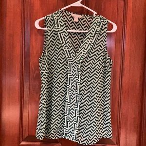 Green and Black Blouse - Sheer